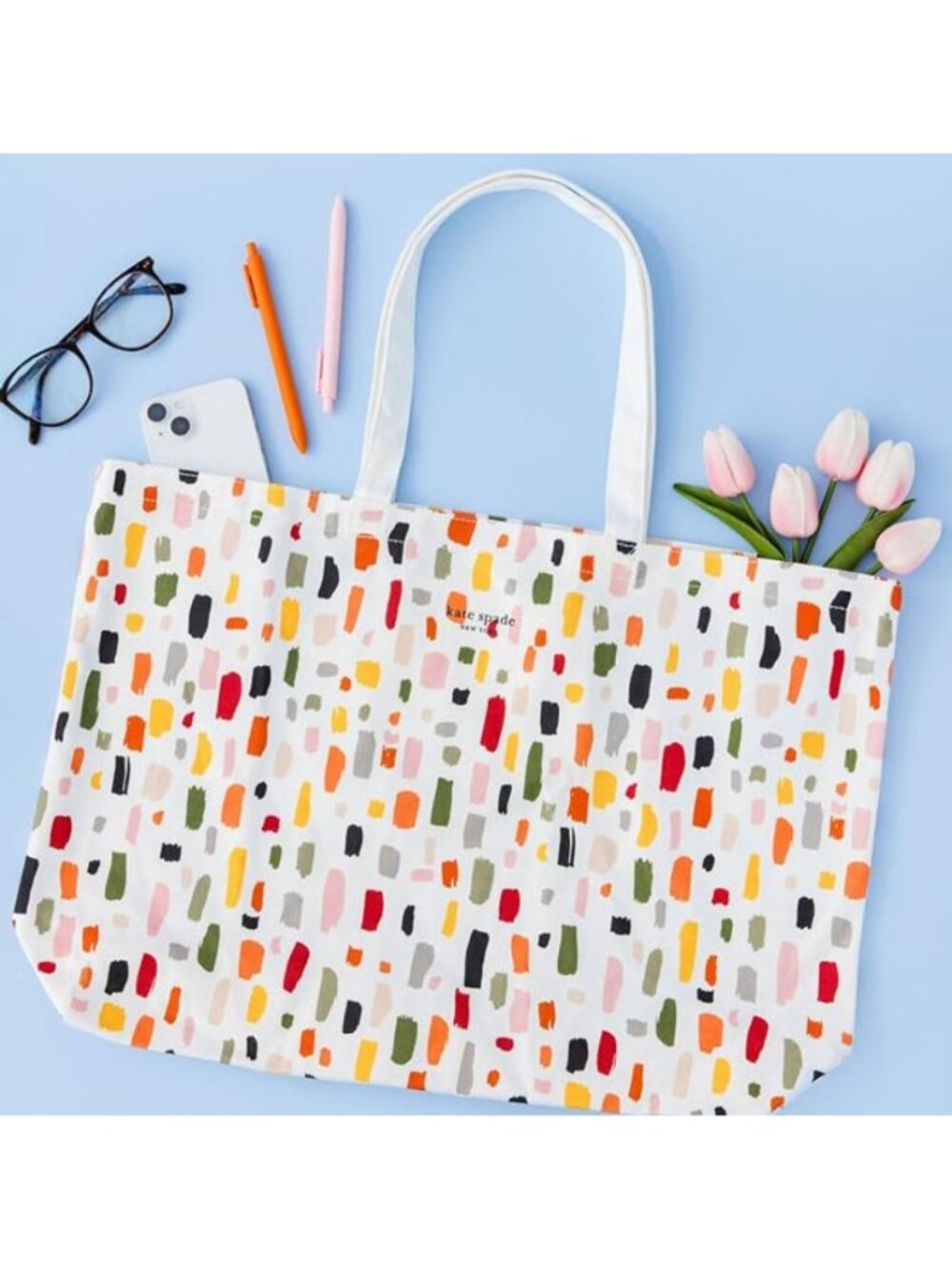 Kate Spade Large Canvas Book Tote, Painterly Strokes